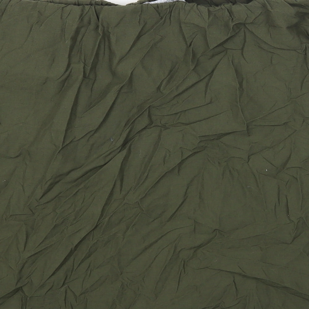 Dorothy Perkins Womens Green Cotton Basic T-Shirt Size 18 Off the Shoulder