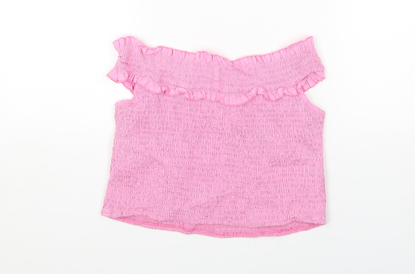 Innocence Womens Pink Cotton Basic T-Shirt Size 14 Off the Shoulder