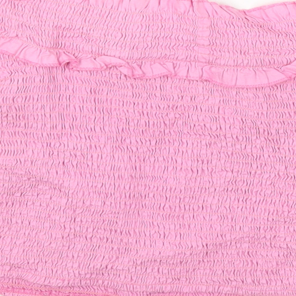 Innocence Womens Pink Cotton Basic T-Shirt Size 14 Off the Shoulder