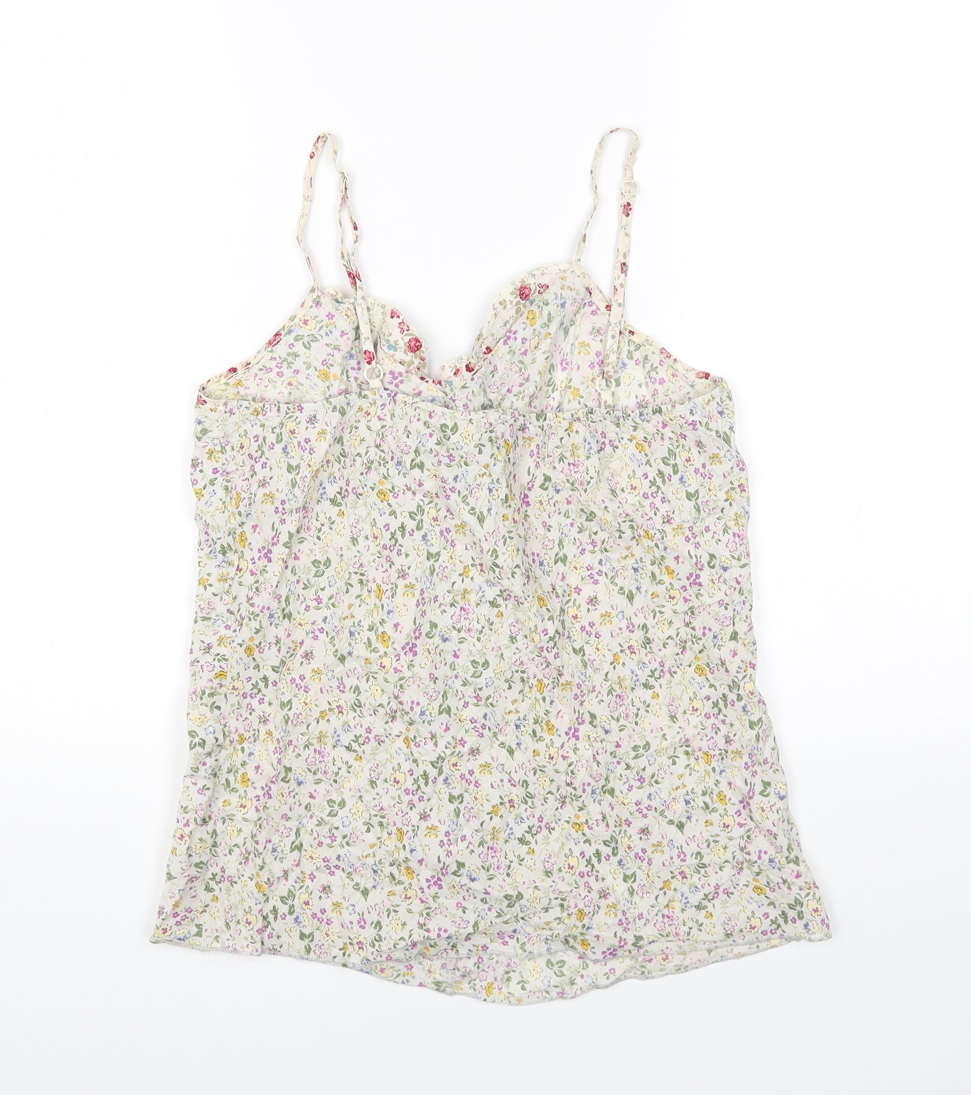 NEXT Womens Multicoloured Floral Cotton Basic Tank Size 10 Sweetheart