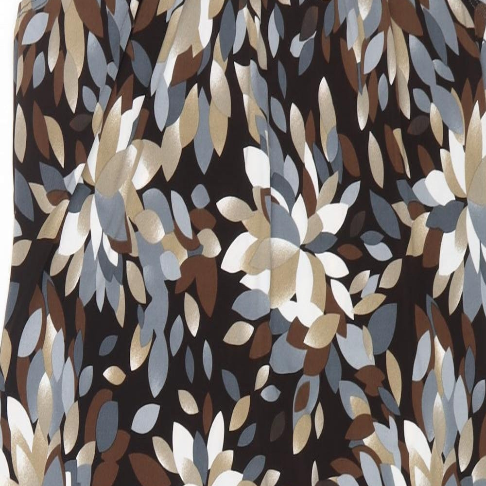 KIM&CO Womens Multicoloured Geometric Polyester Maxi Size XL Round Neck Pullover