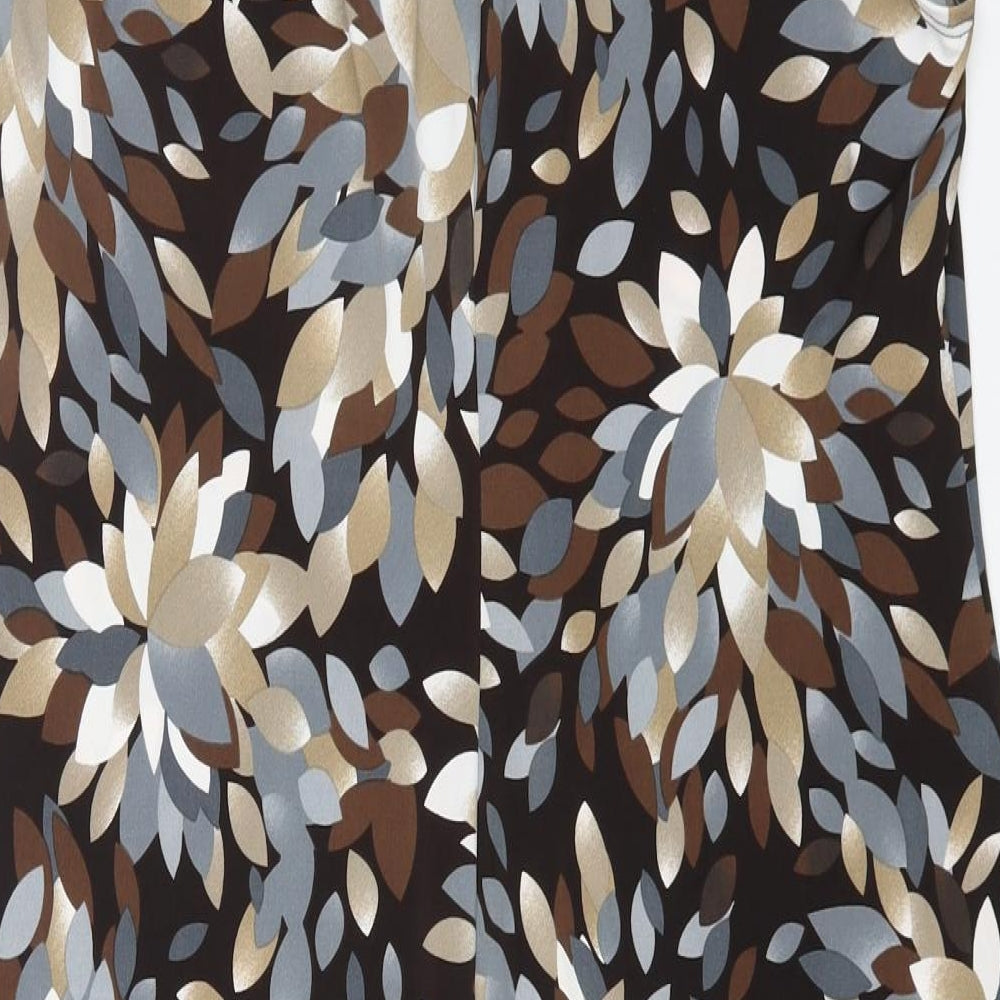 KIM&CO Womens Multicoloured Geometric Polyester Maxi Size XL Round Neck Pullover