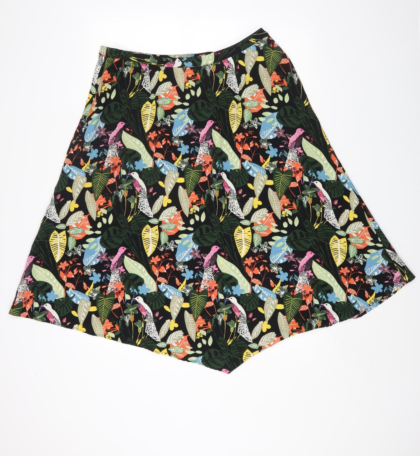 Per Una Womens Multicoloured Geometric Polyester Maxi Skirt Size 16 Zip