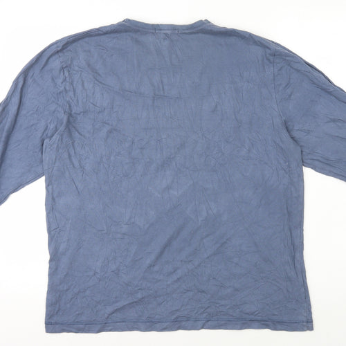 George Mens Blue Cotton T-Shirt Size M Round Neck