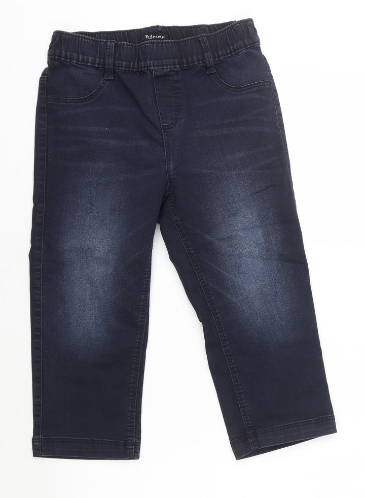 Ms Mode Girls Blue Cotton Straight Jeans Size 14 Years Regular