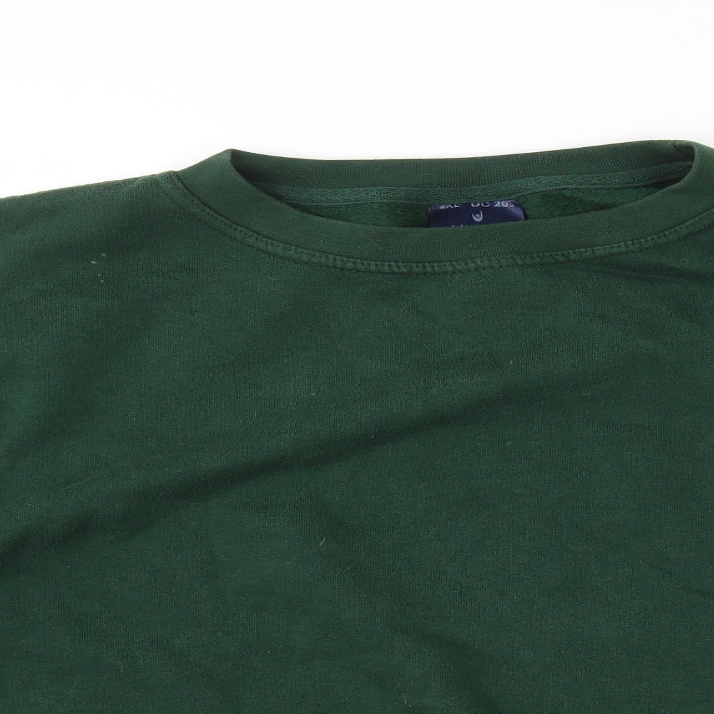 Uneek Mens Green Polyester Pullover Sweatshirt Size 2XL