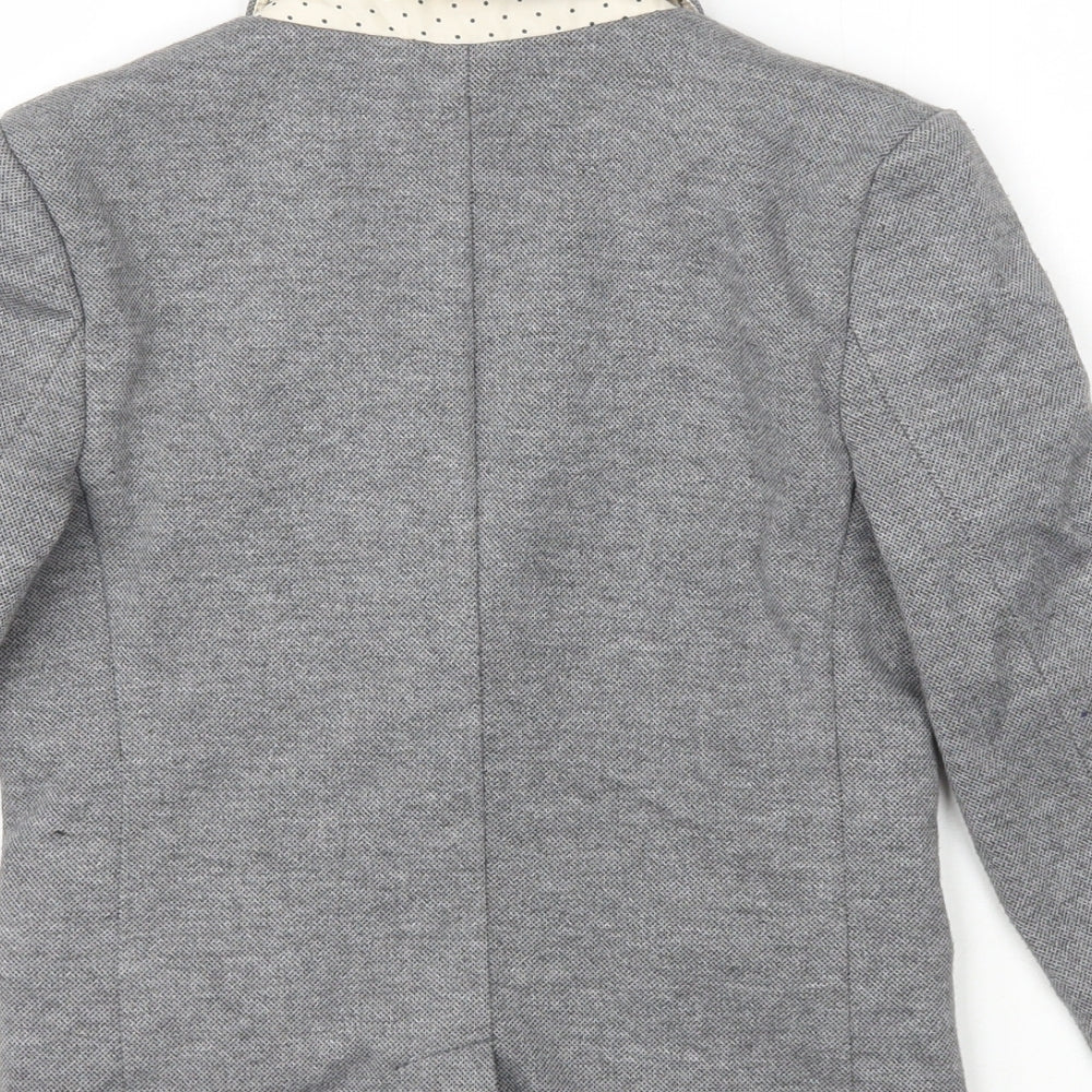 River Island Boys Grey Jacket Blazer Size 8 Years Button