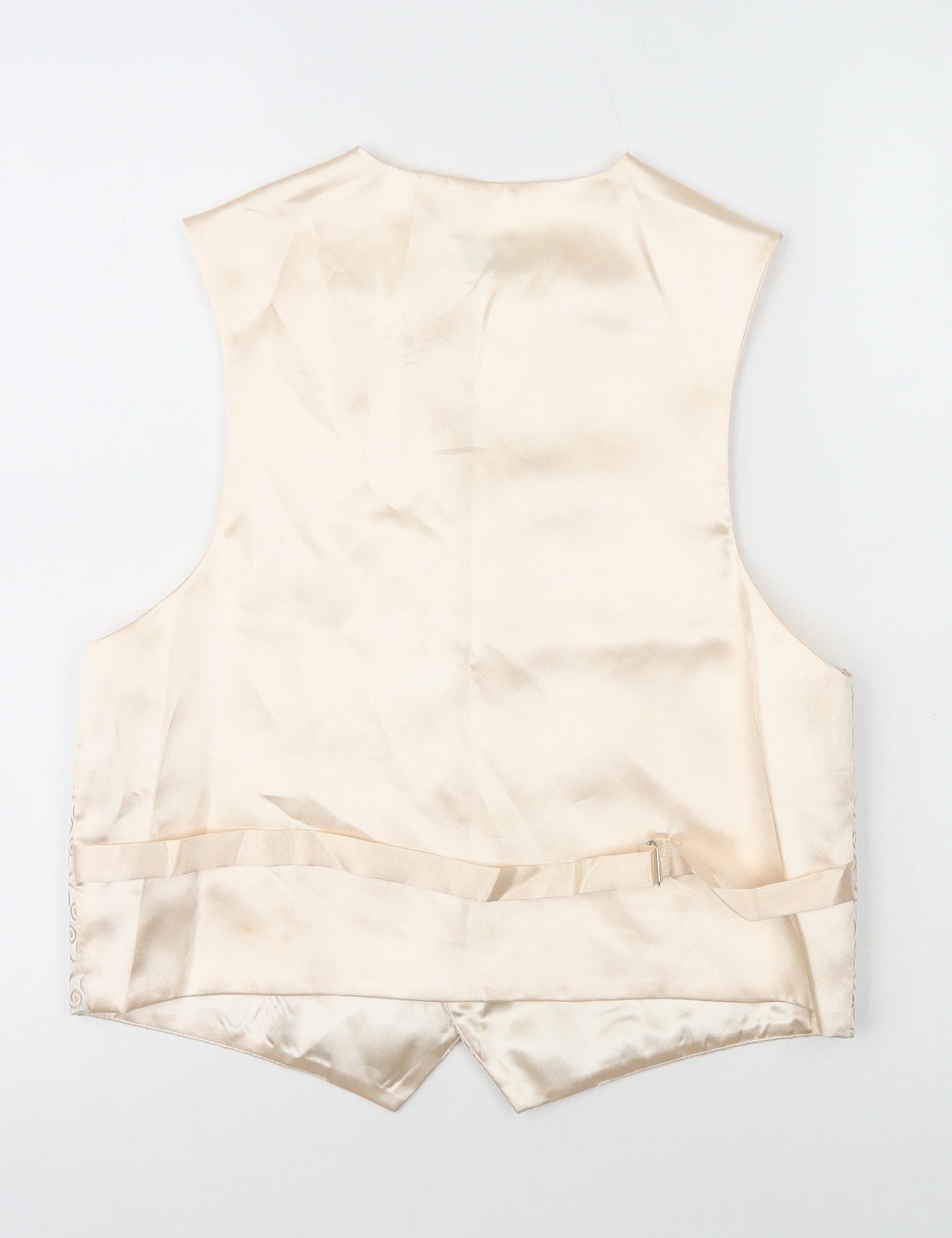BHS Boys Ivory Geometric Jacket Waistcoat Size 13-14 Years Button