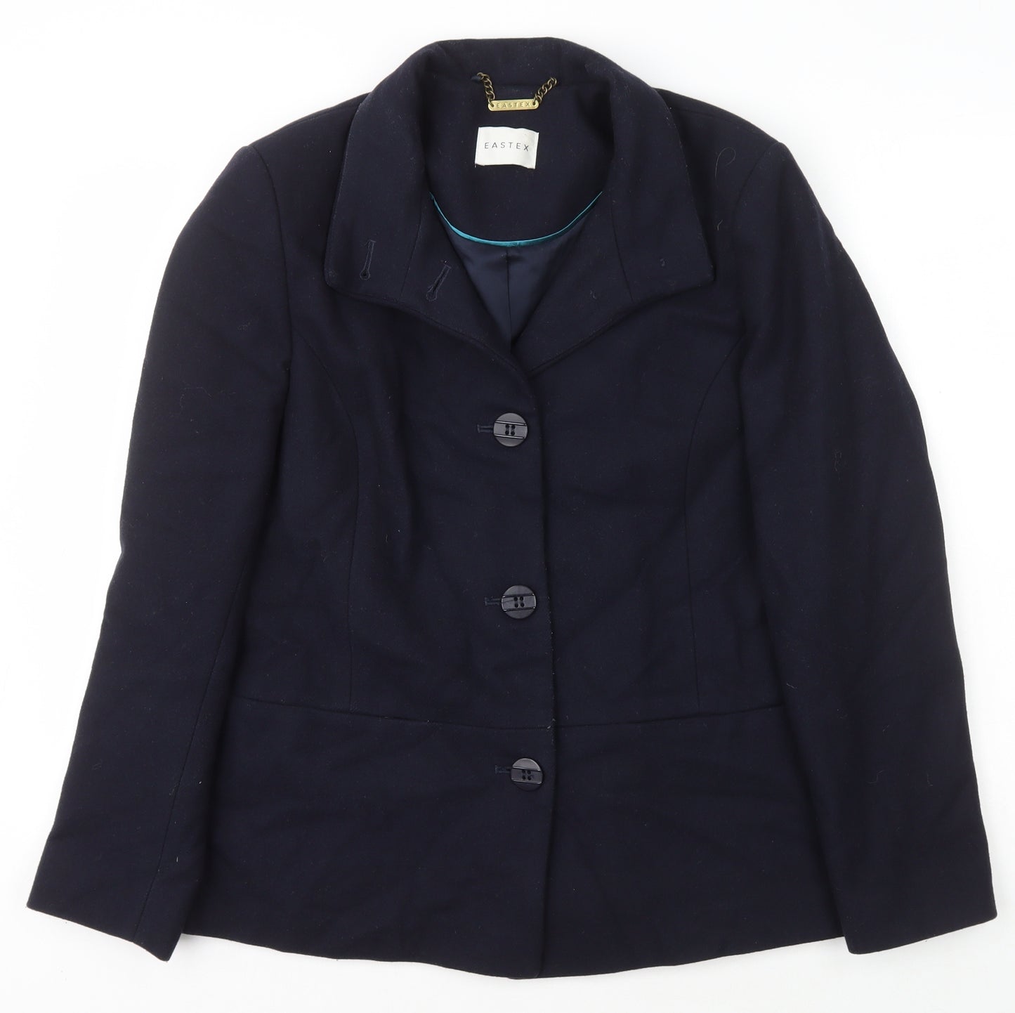 Eastex Womens Blue Jacket Coat Size 12 Button