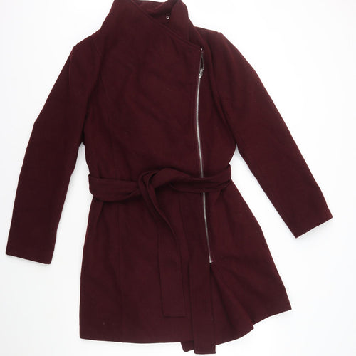 New Look Womens Red Jacket Coat Size 16 Zip