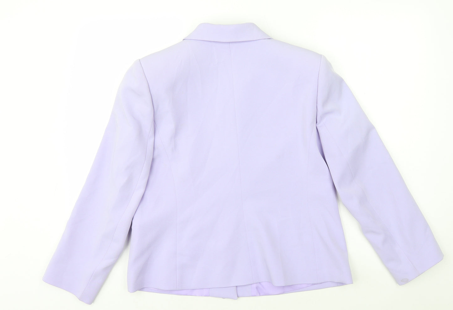 Modas Womens Purple Jacket Blazer Size 16 Button