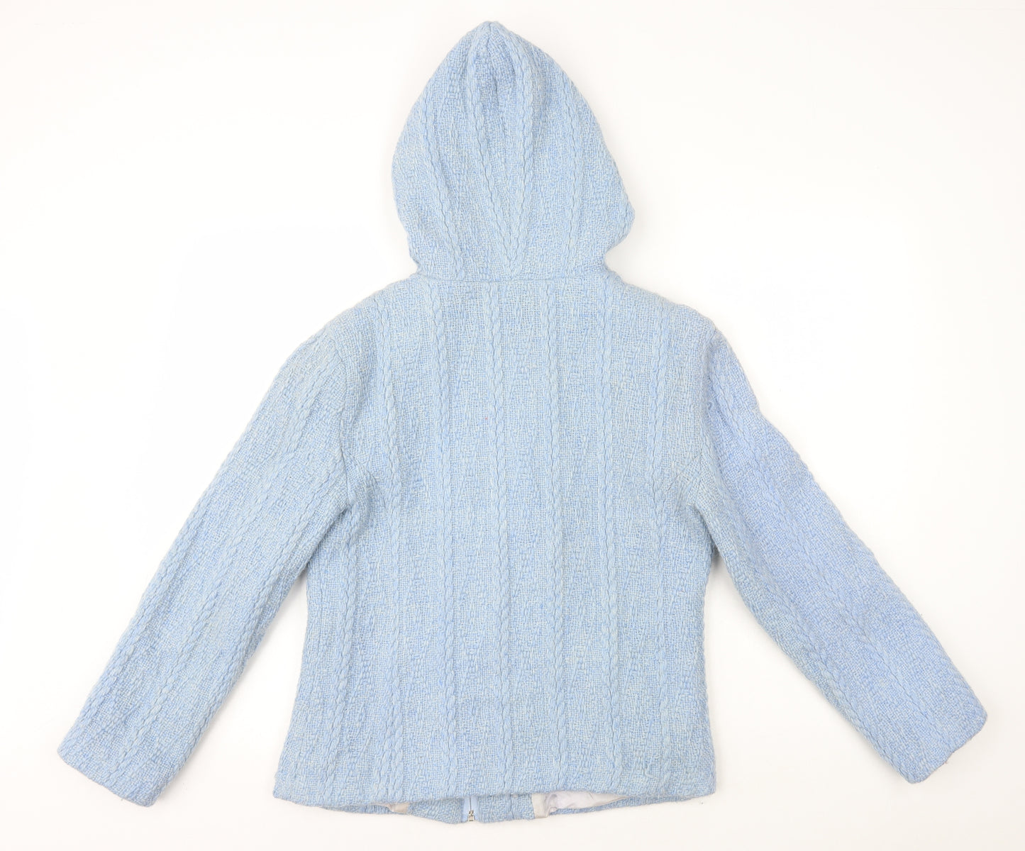 Kaliko Womens Blue Jacket Coatigan Size 12 Zip