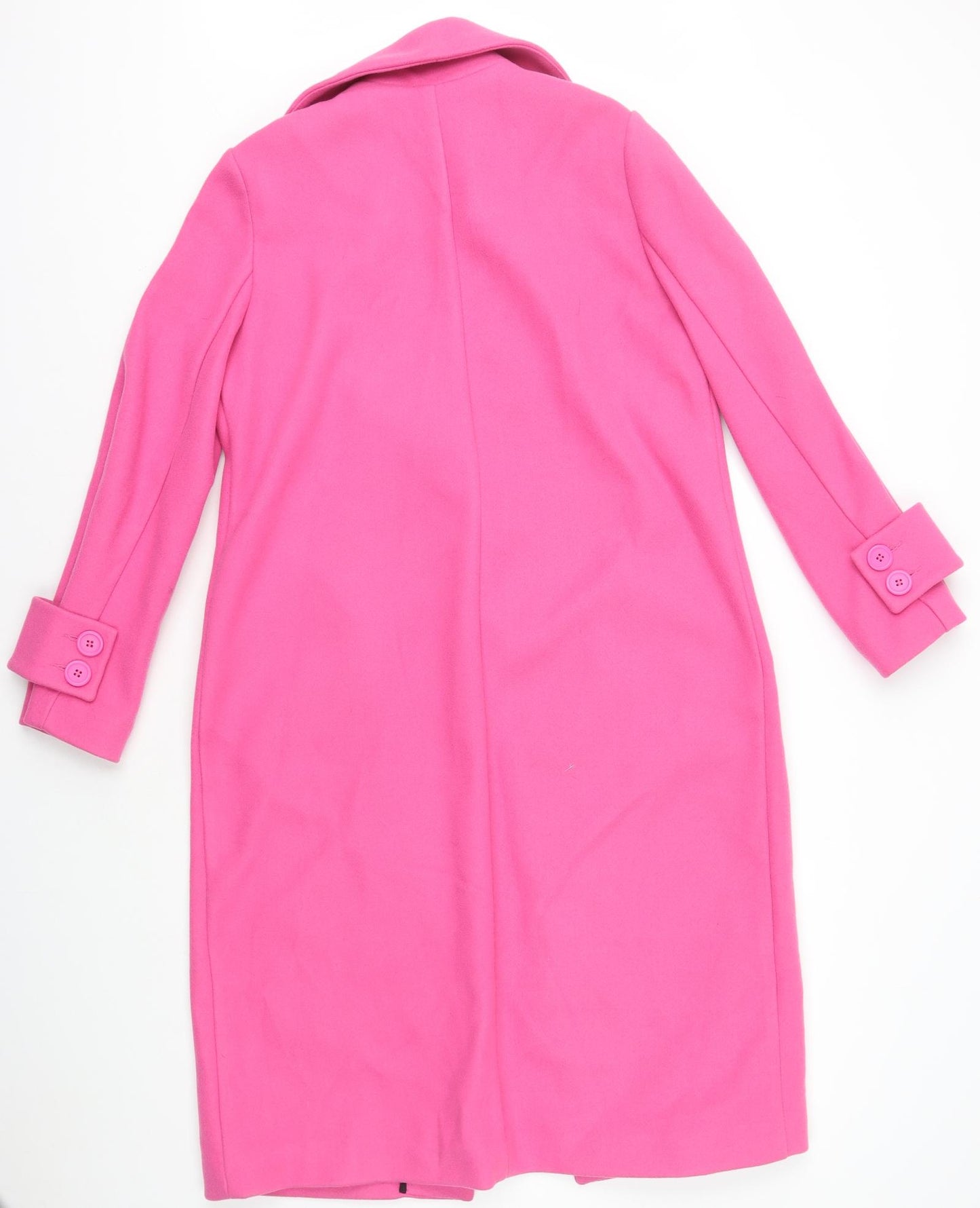 River Island Womens Pink Trench Coat Coat Size 10 Snap