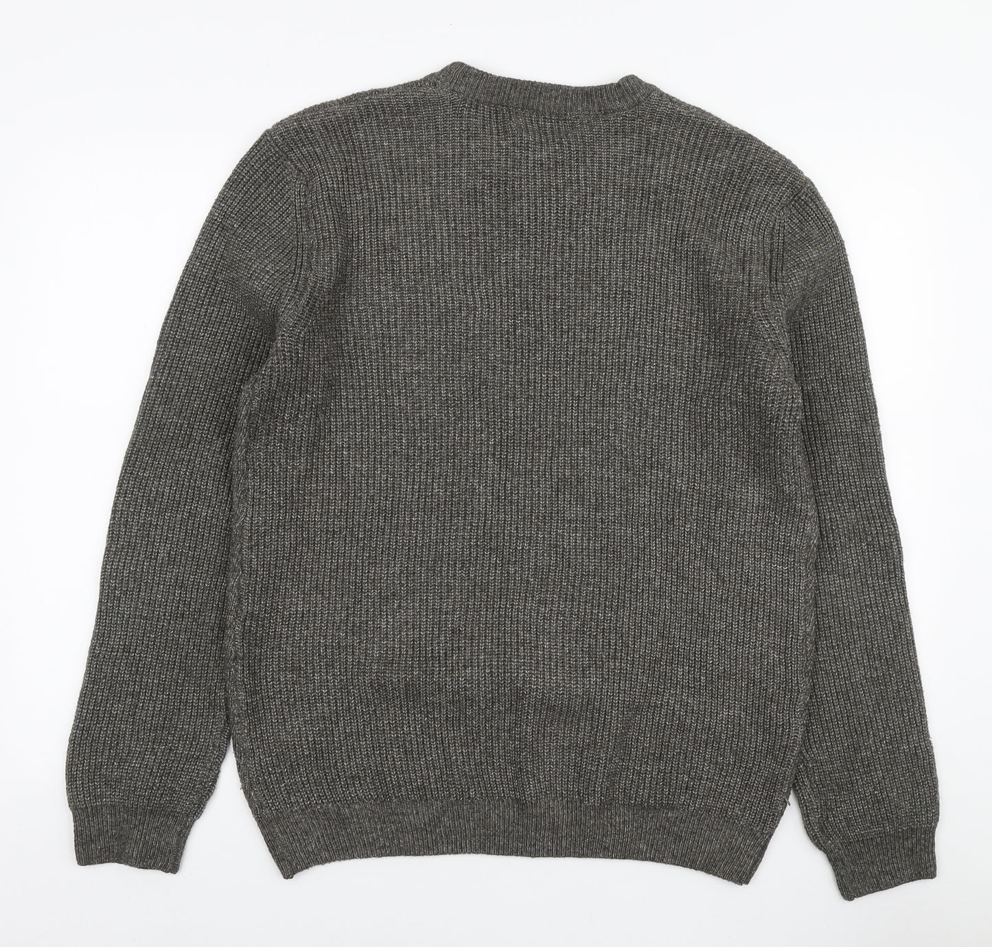 Matalan Mens Brown Round Neck Polyamide Pullover Jumper Size L