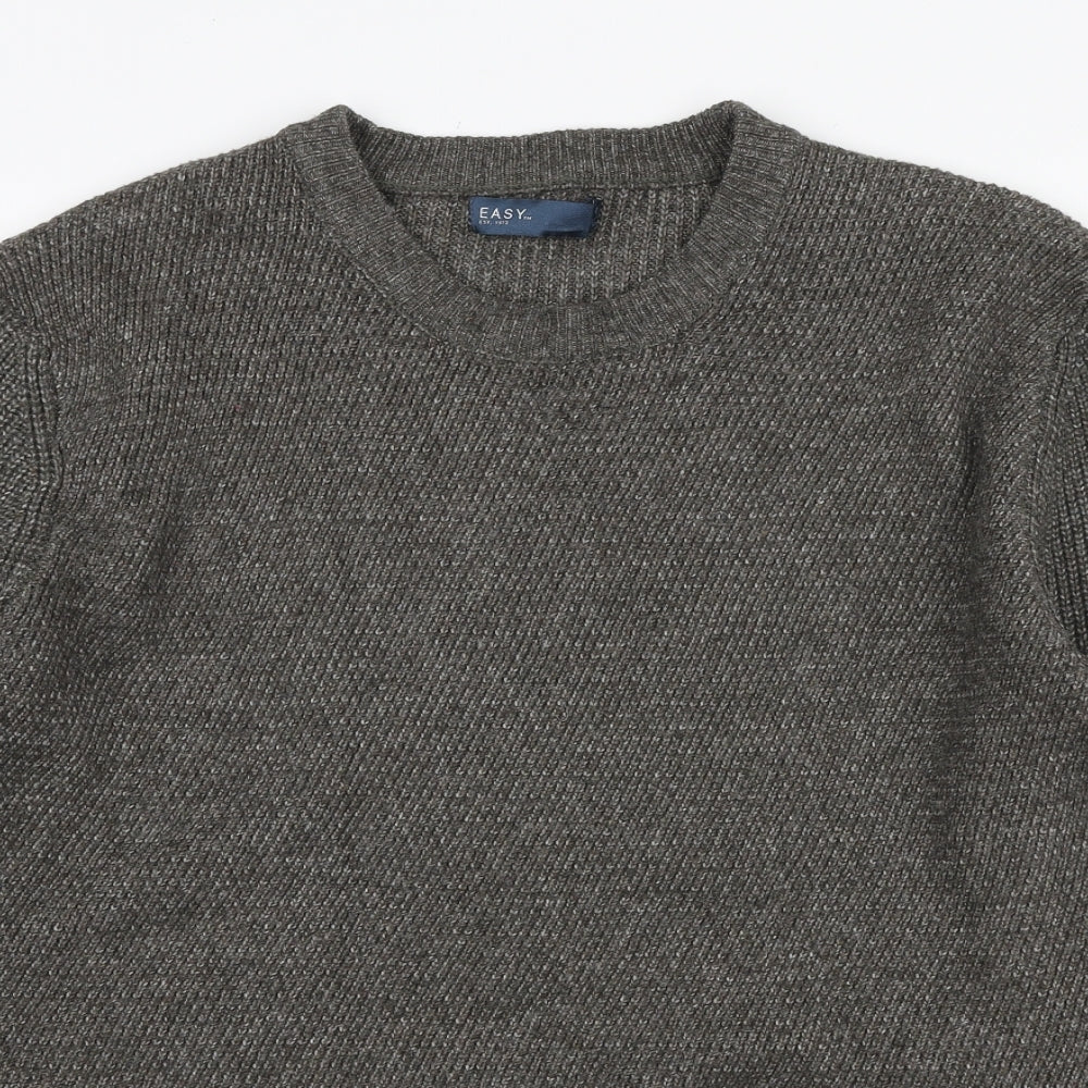 Matalan Mens Brown Round Neck Polyamide Pullover Jumper Size L