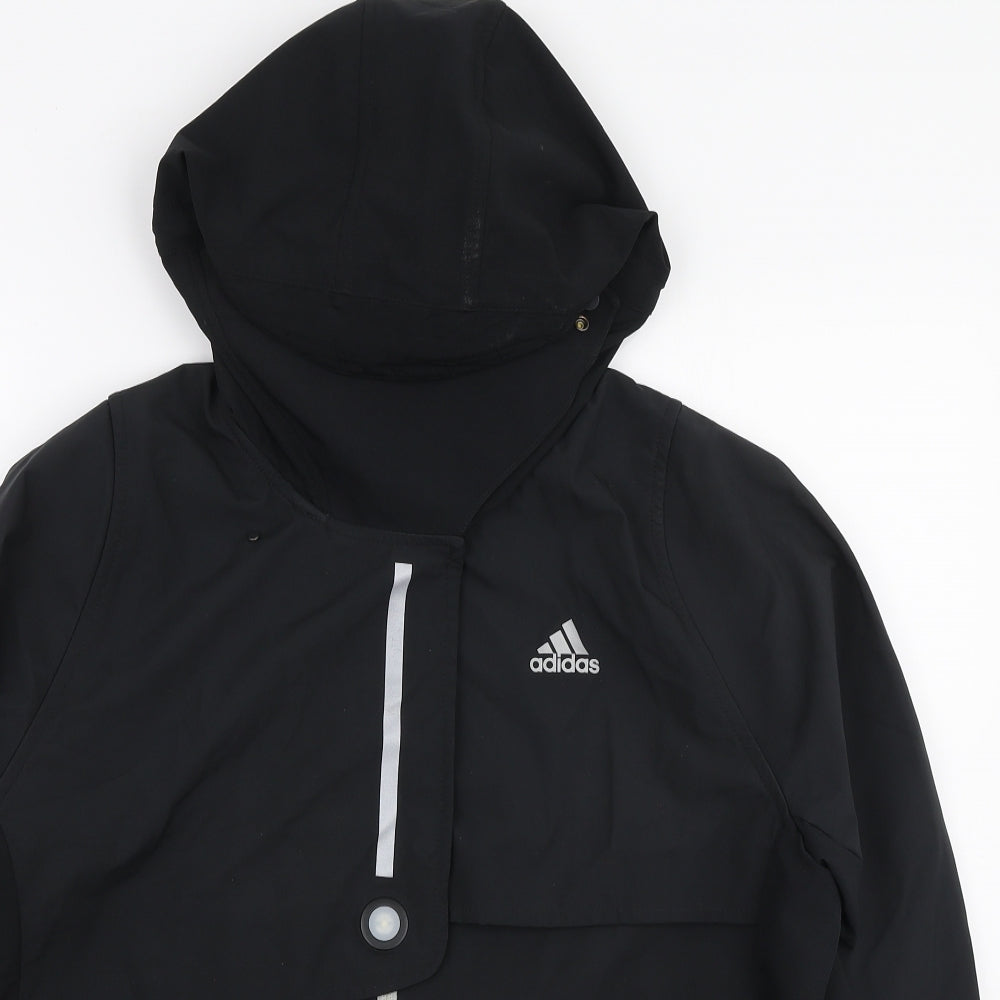 adidas Womens Black Windbreaker Jacket Size XL Zip - Running jacket