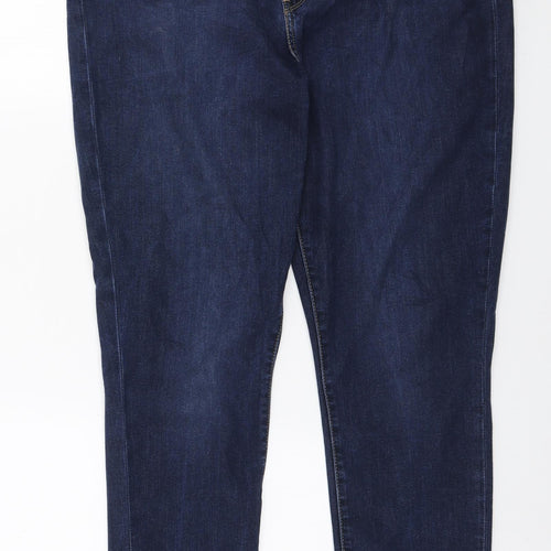 Levi's Womens Blue Cotton Skinny Jeans Size 34 in L31 in Regular Zip