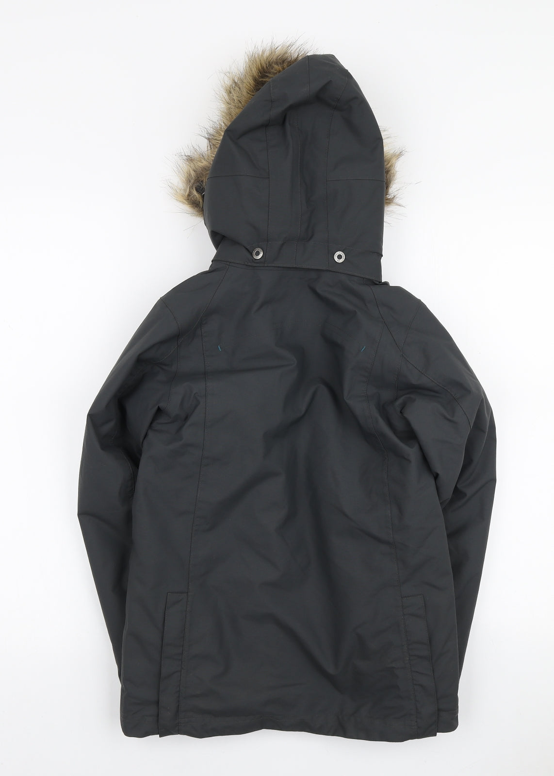 DECATHLON Girls Grey Basic Coat Jacket Size 10 Years Zip