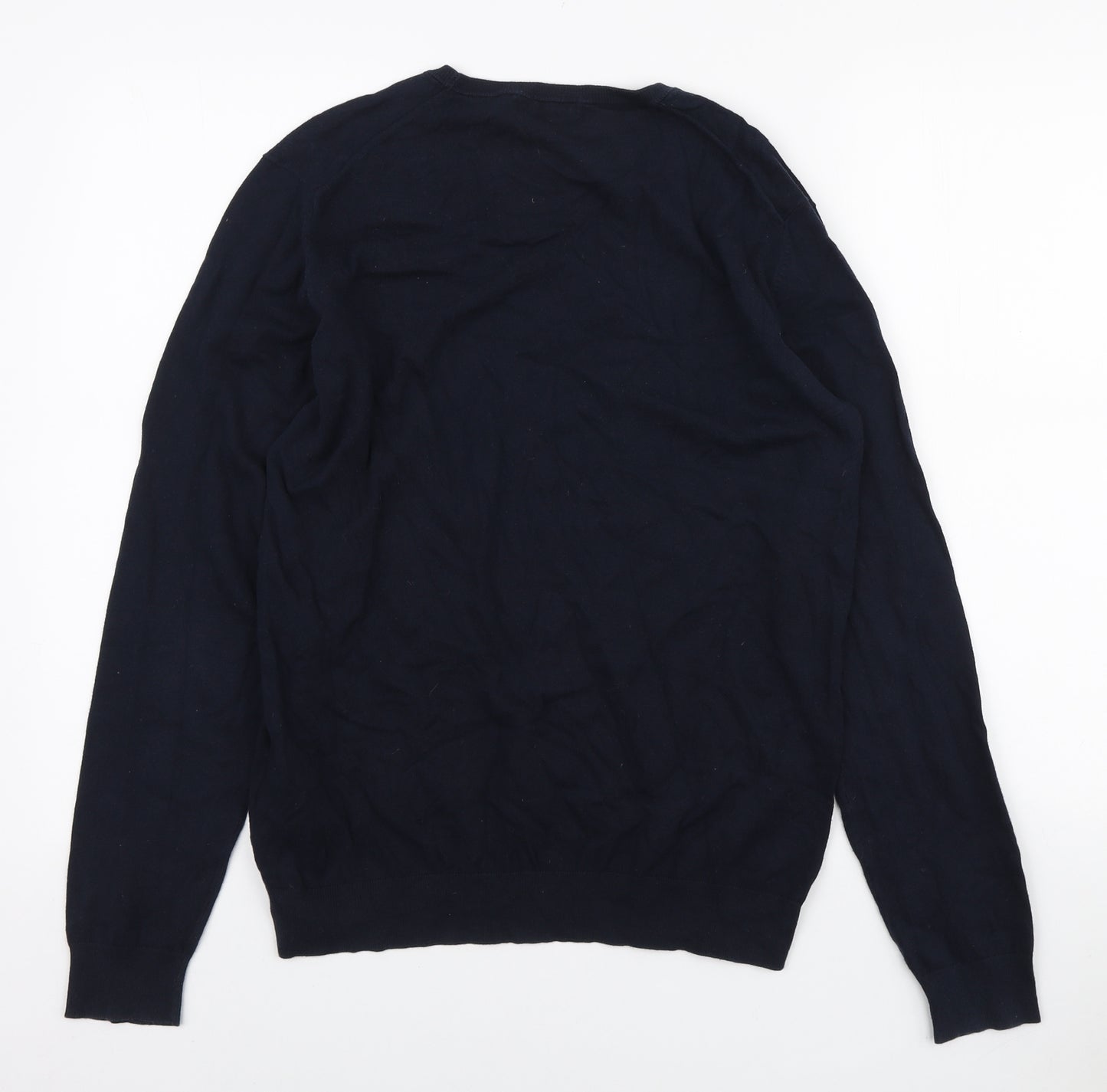 Uniqlo Mens Blue Round Neck Polyamide Pullover Jumper Size M