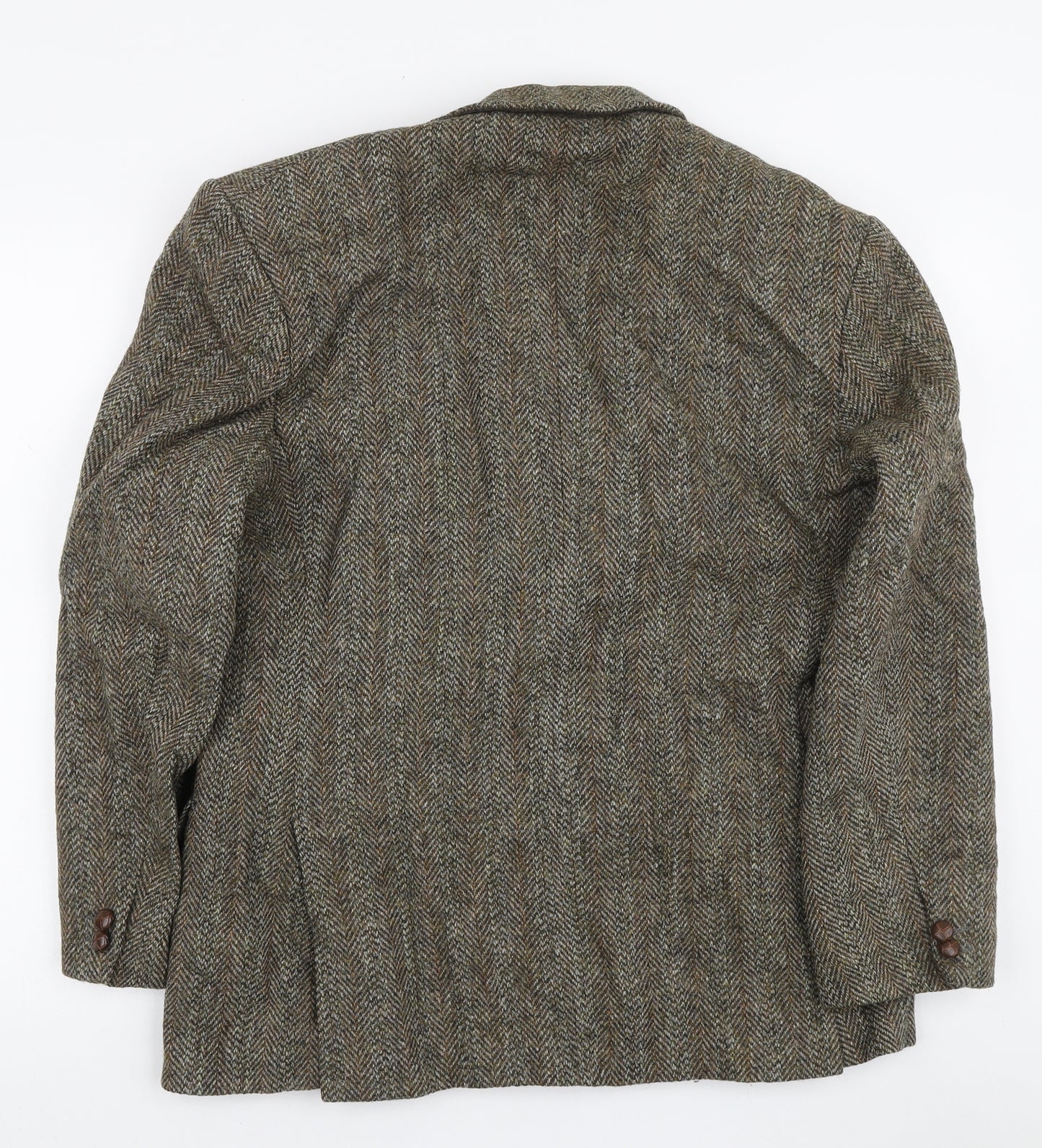 Centaur Mens Brown Herringbone Wool Jacket Blazer