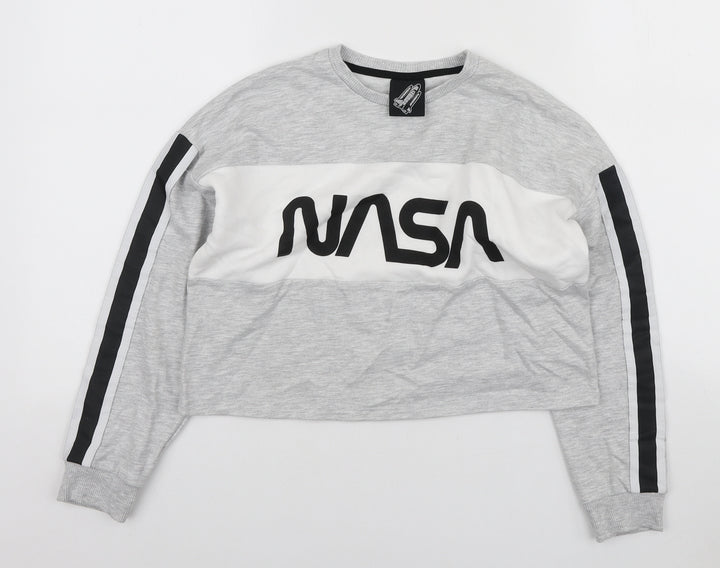 George Girls Grey Polyester Pullover Sweatshirt Size 9-10 Years Pullover - NASA