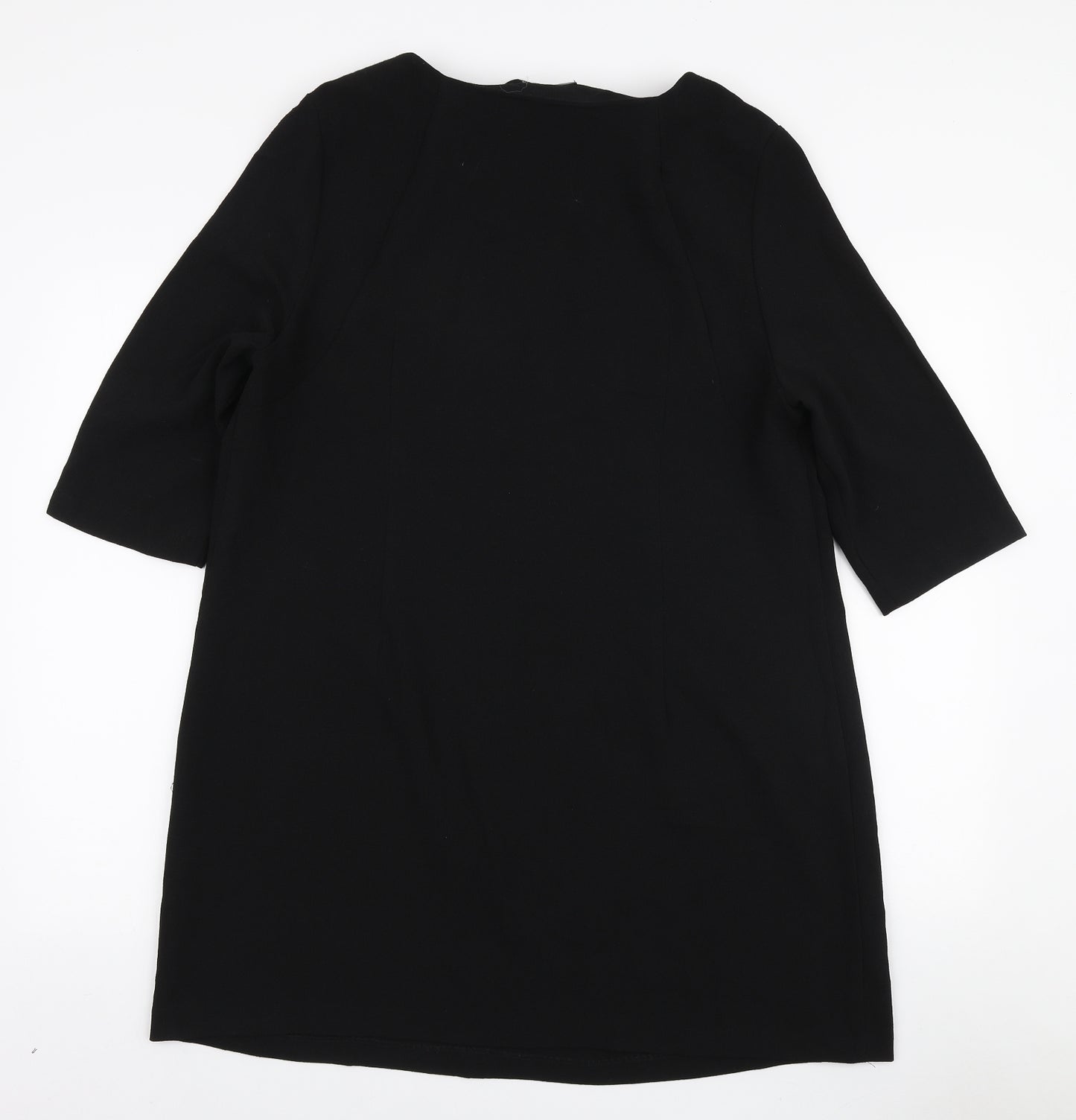 New Look Womens Black Polyester A-Line Size 18 Boat Neck Pullover