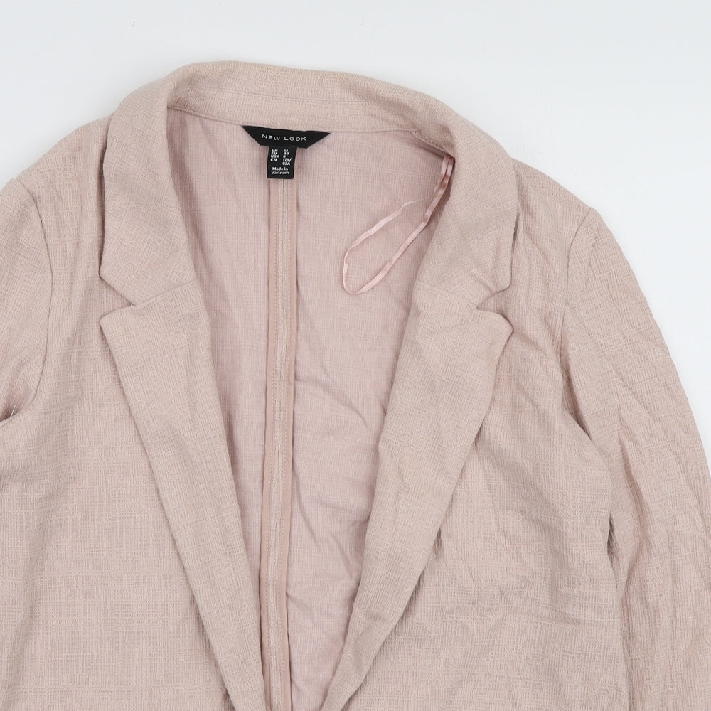 New Look Womens Pink Jacket Blazer Size 12