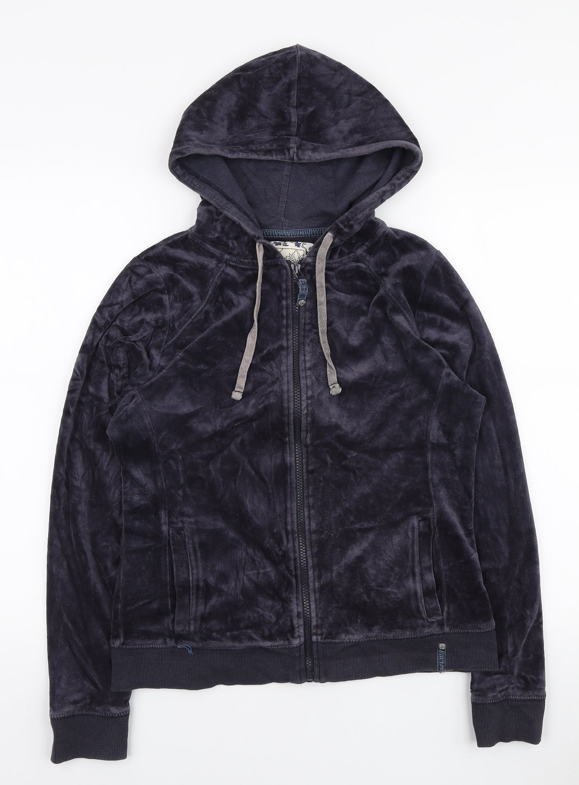 Spirit at M&CO Womens Purple Polyester Full Zip Hoodie Size 12 Zip