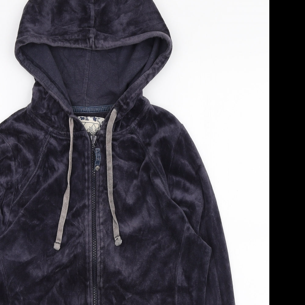 Spirit at M&CO Womens Purple Polyester Full Zip Hoodie Size 12 Zip