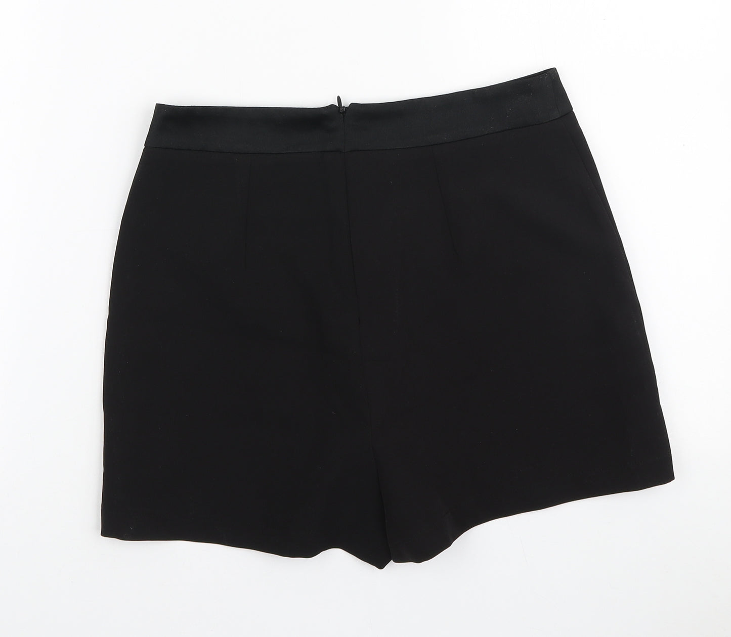 Oasis Womens Black Polyester Chino Shorts Size 6 L3 in Regular Zip