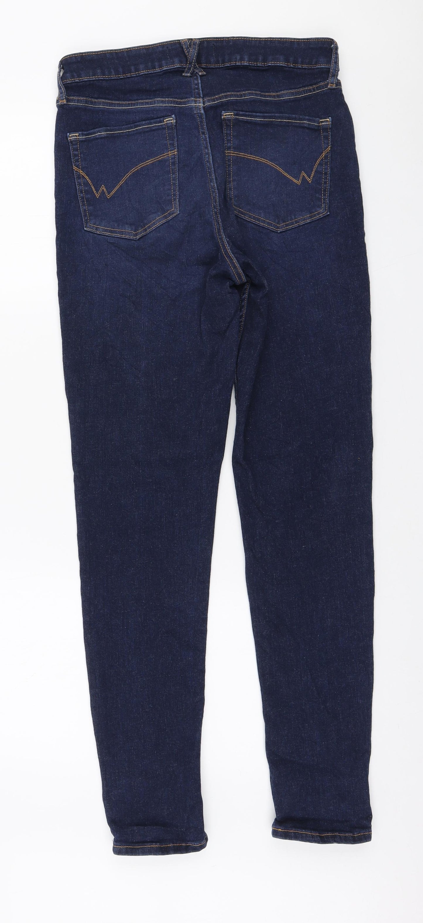 White Stuff Womens Blue Polyester Skinny Jeans Size 10 L29 in Regular Zip