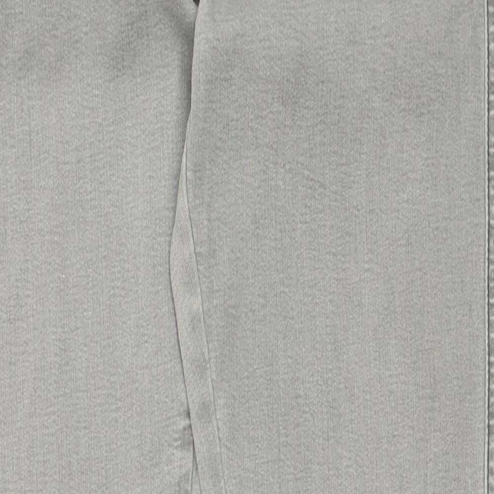 TU Womens Grey Cotton Skinny Jeans Size 12 L29 in Regular