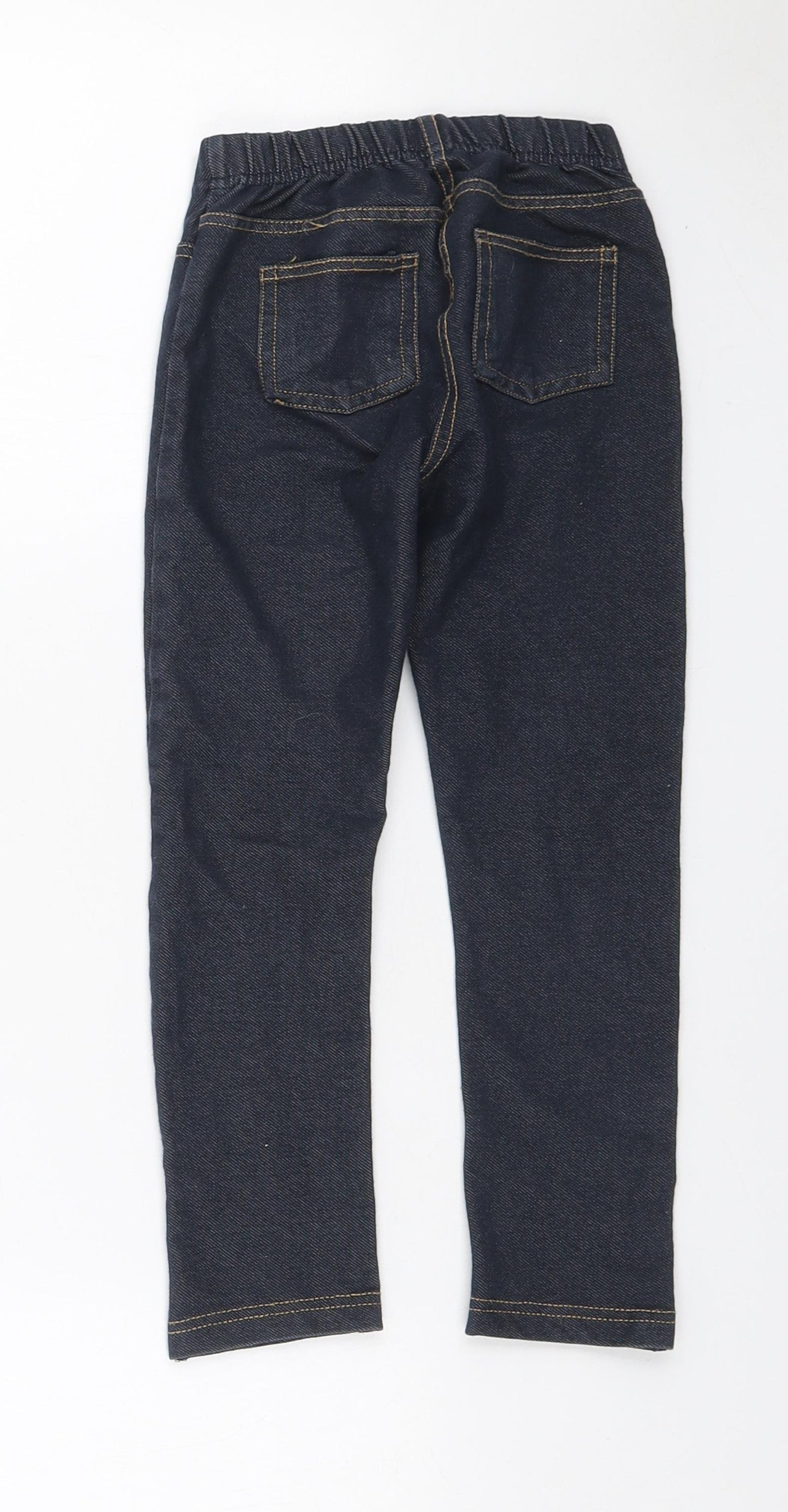 Nutmeg Girls Blue Polyester Jegging Jeans Size 5-6 Years Regular Pullover