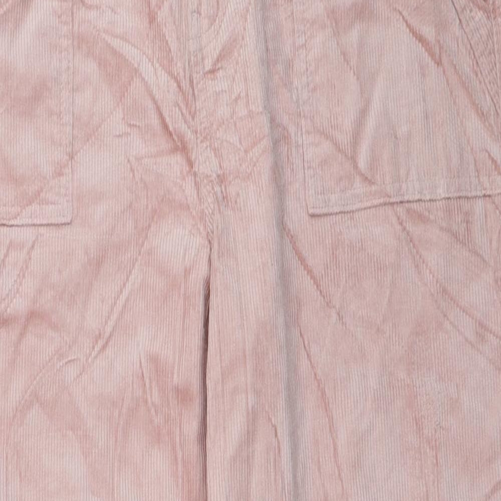 Per Una Womens Pink Cotton Tapered Jeans Size 14 L27 in Regular Zip