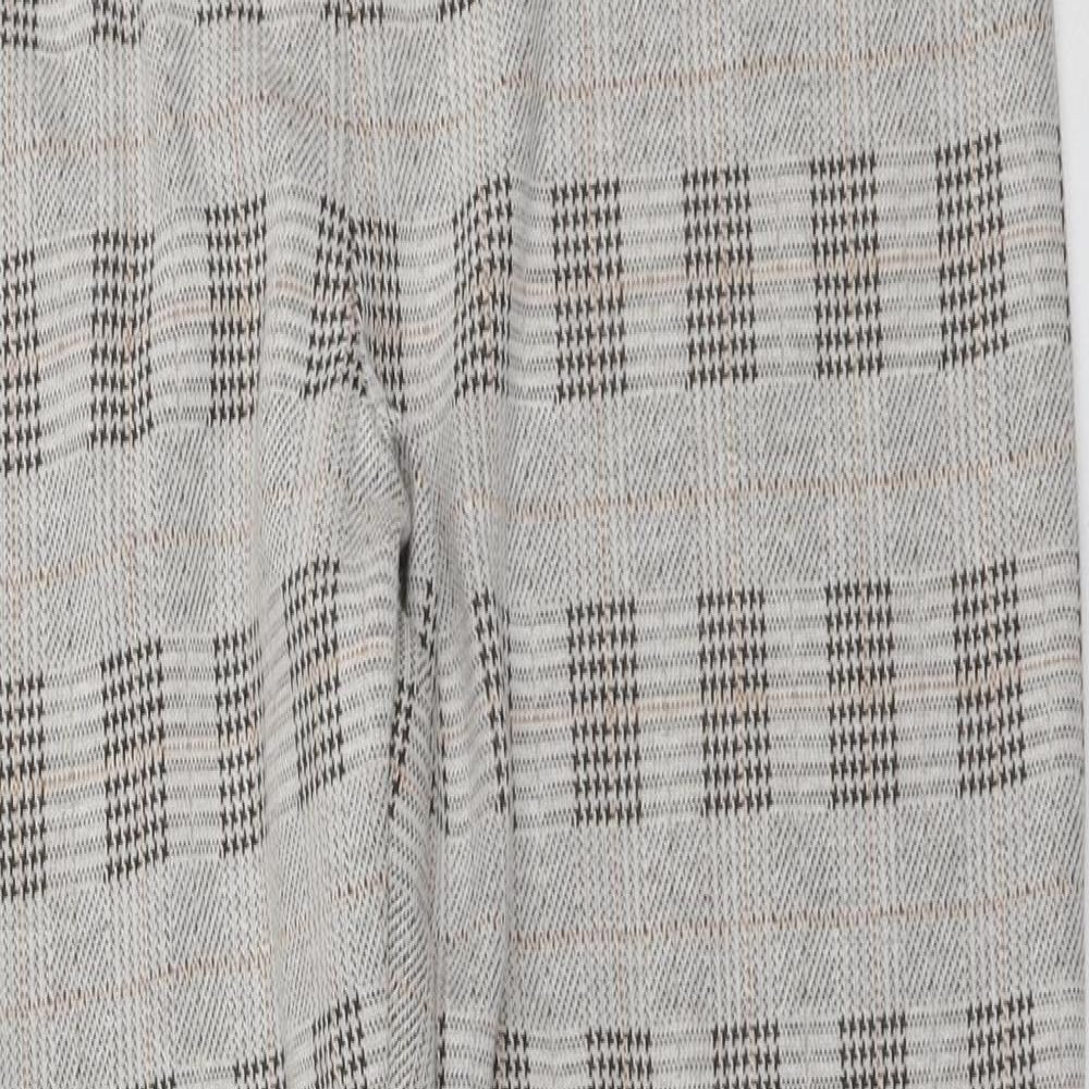 Select Womens Brown Plaid Polyester Trousers Size L L27 in Regular