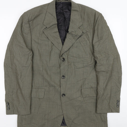 Principles Mens Green Check Wool Jacket Blazer Size 40