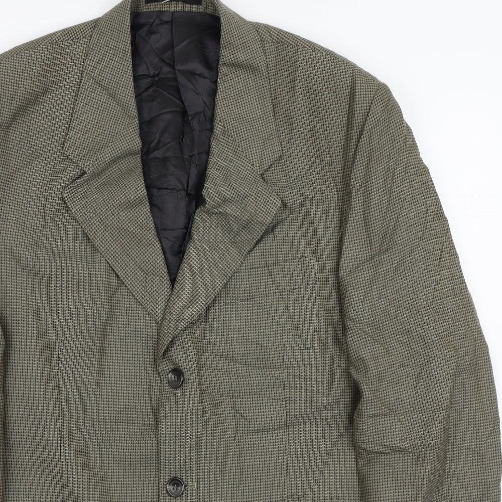 Principles Mens Green Check Wool Jacket Blazer Size 40