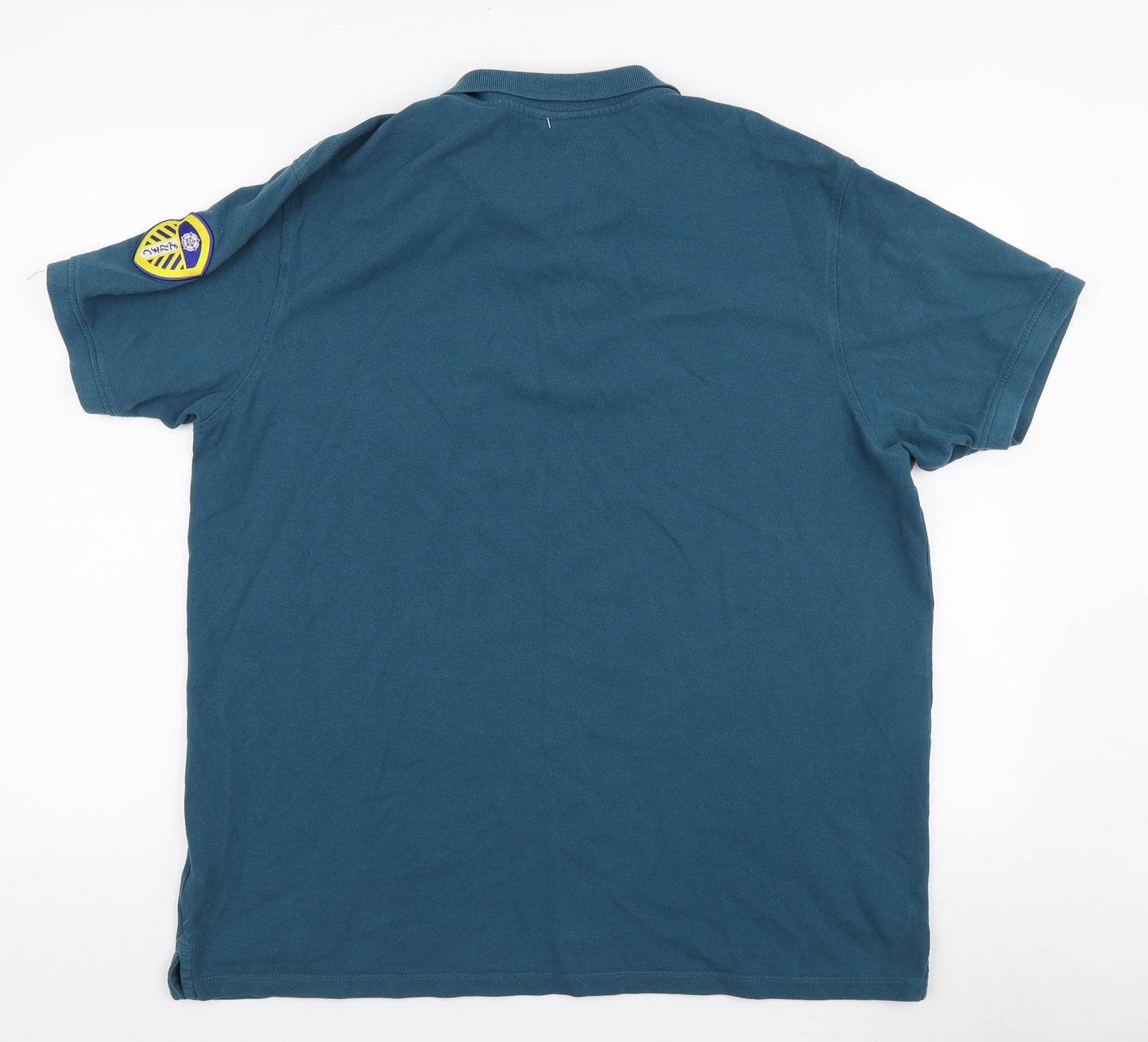 Kappa Mens Blue Cotton Polo Size 2XL Collared Button - Leeds United FC