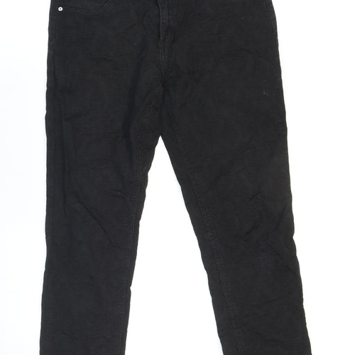 Onado Woman Womens Black Geometric Cotton Skinny Jeans Size 10 L27 in Regular Zip - Damaske