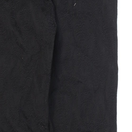 Onado Woman Womens Black Geometric Cotton Skinny Jeans Size 10 L27 in Regular Zip - Damaske