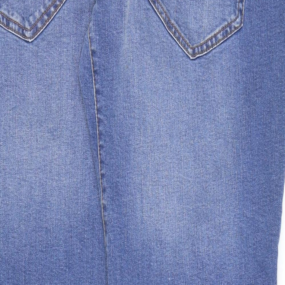 Adapt Mens Blue Cotton Tapered Jeans Size 40 in L32 in Regular Zip