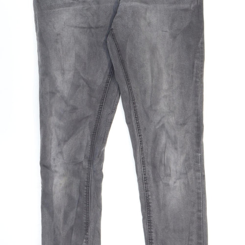 George Womens Grey Cotton Skinny Jeans Size 10 L28 in Regular Zip