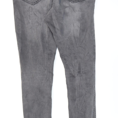 George Womens Grey Cotton Skinny Jeans Size 10 L28 in Regular Zip