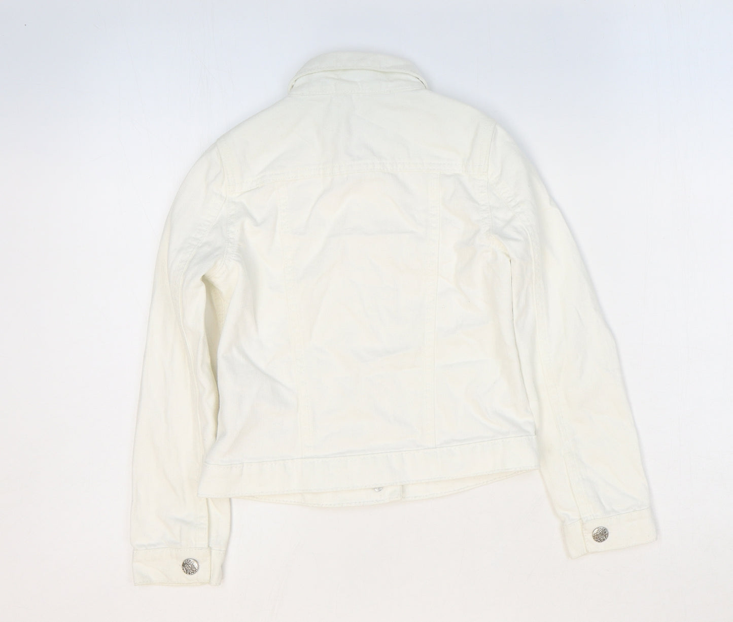 F&F Girls White Jacket Size 8-9 Years Button