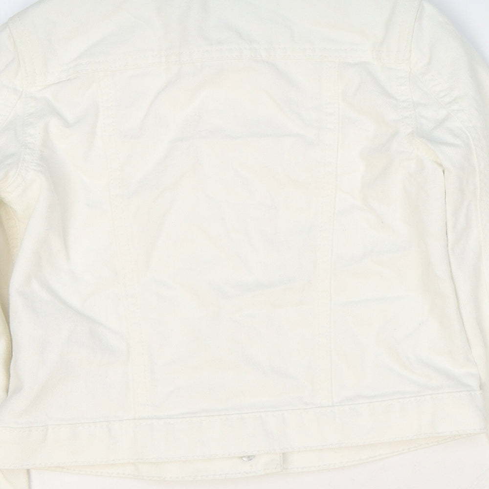 F&F Girls White Jacket Size 8-9 Years Button