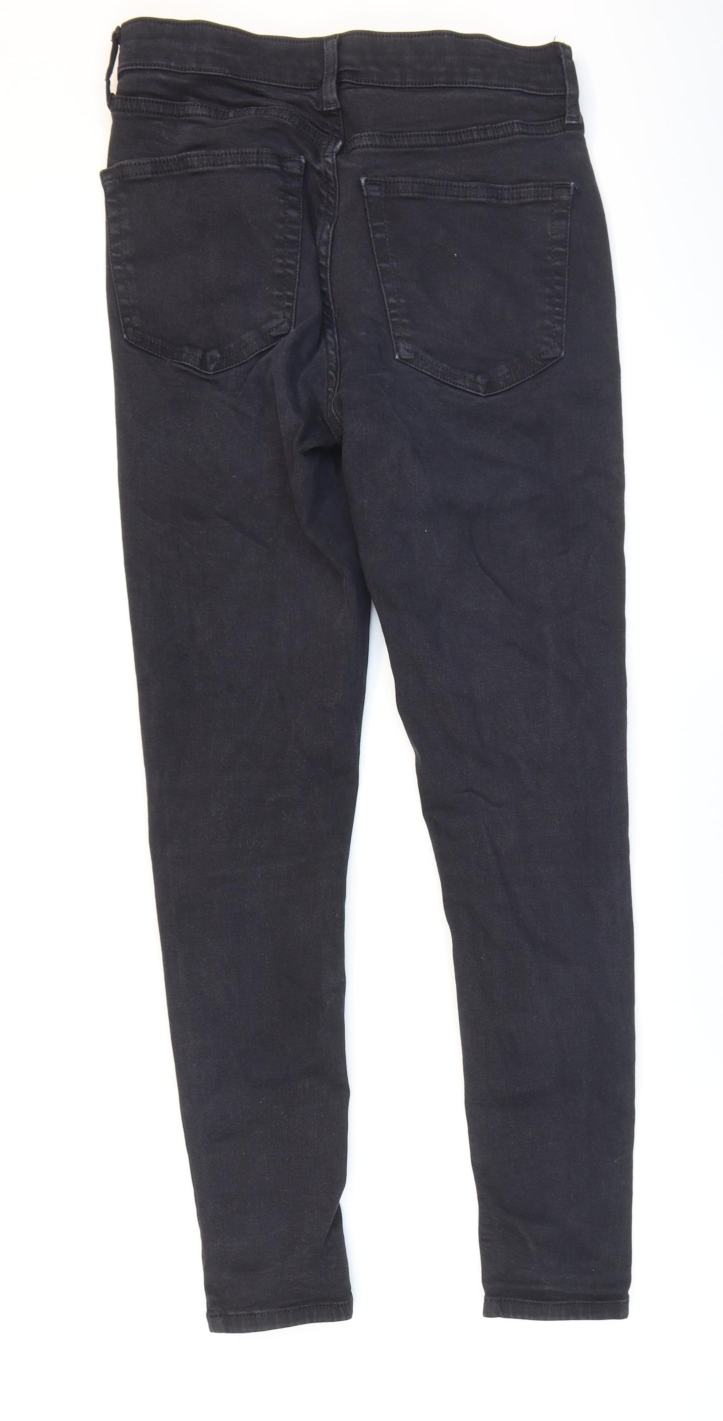 Topshop Mens Black Cotton Skinny Jeans Size 28 in L32 in Regular Zip