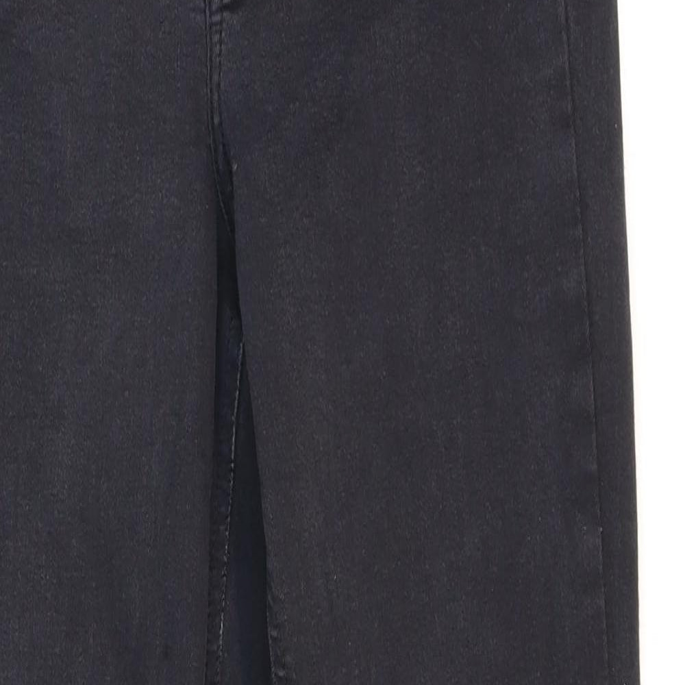 Topshop Mens Black Cotton Skinny Jeans Size 28 in L32 in Regular Zip