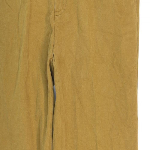 John Lewis Womens Brown Cotton Dress Pants Trousers Size 34 in L31 in Regular Zip