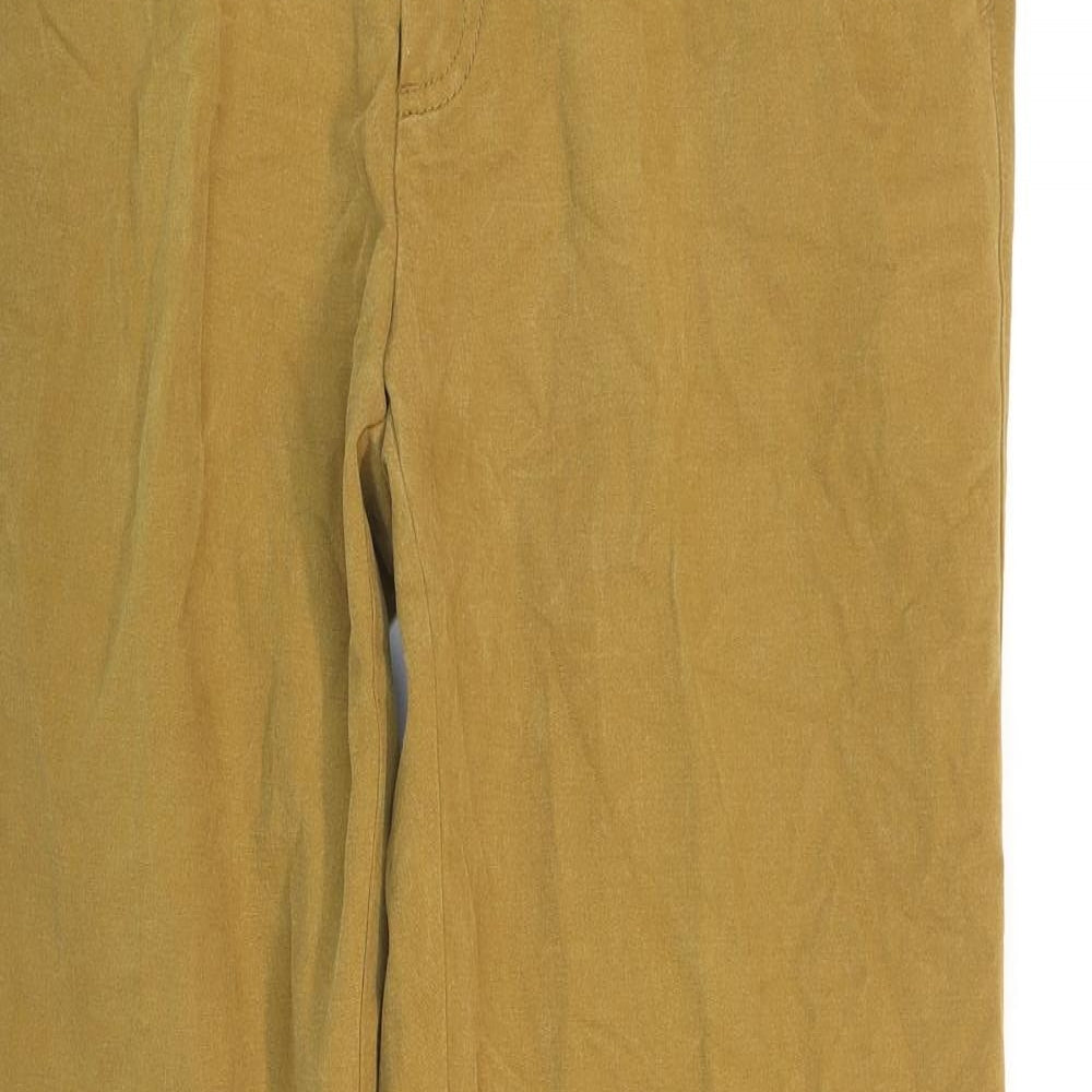 John Lewis Womens Brown Cotton Dress Pants Trousers Size 34 in L31 in Regular Zip