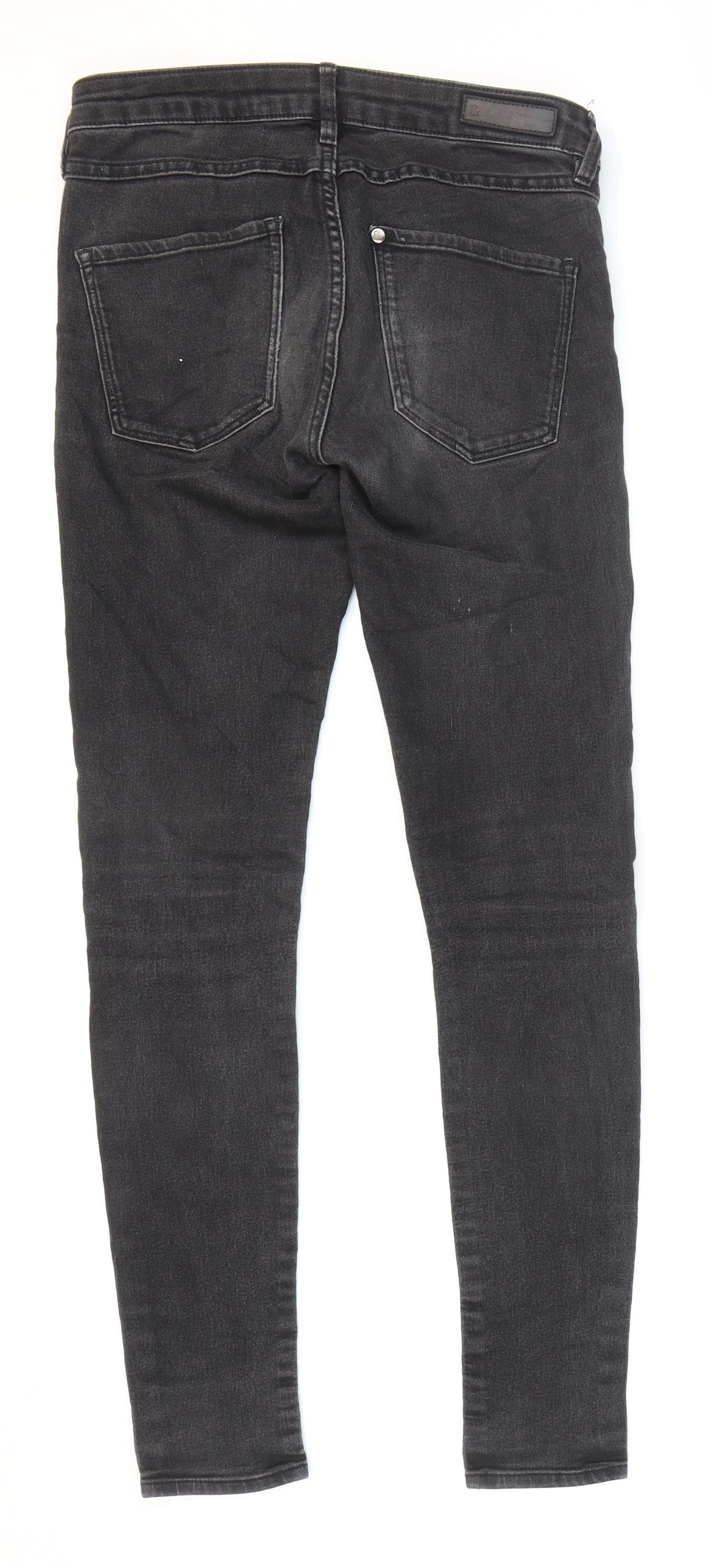 H&M Mens Black Cotton Skinny Jeans Size 32 in L30 in Regular Zip